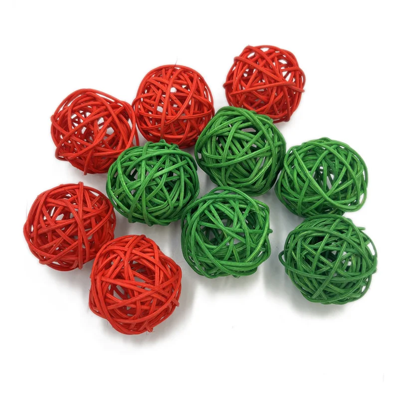 Rattan Wicker Balls Decor (10Pcs)