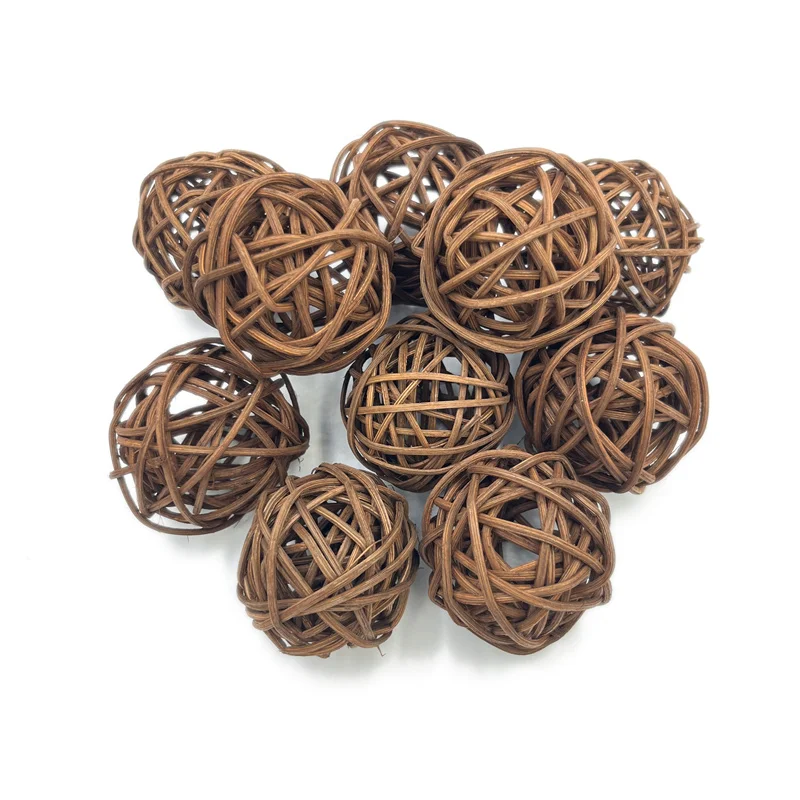Rattan Wicker Balls Decor (10Pcs)