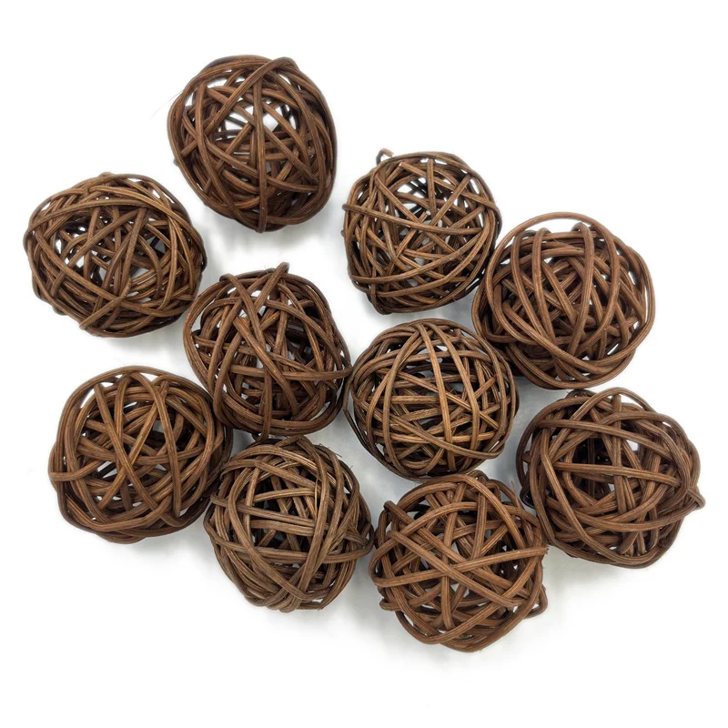 Rattan Wicker Balls Decor (10Pcs)