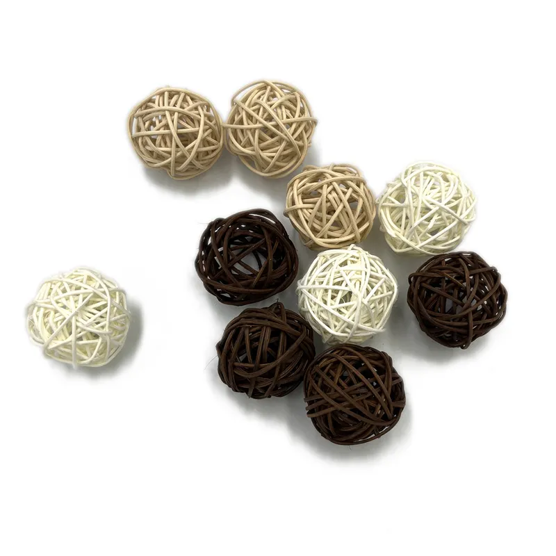 Rattan Wicker Balls Decor (10Pcs)