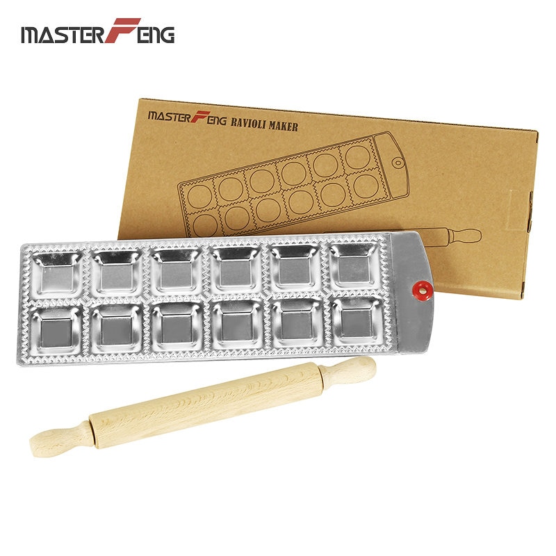 Ravioli Mold with Rolling Pin Ravioli Mold with Rolling Pin