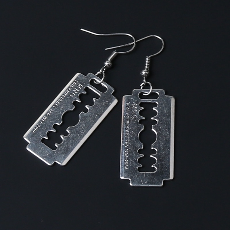 Razor Blade Earrings Gothic Accessory Razor Blade Earrings Gothic Accessory