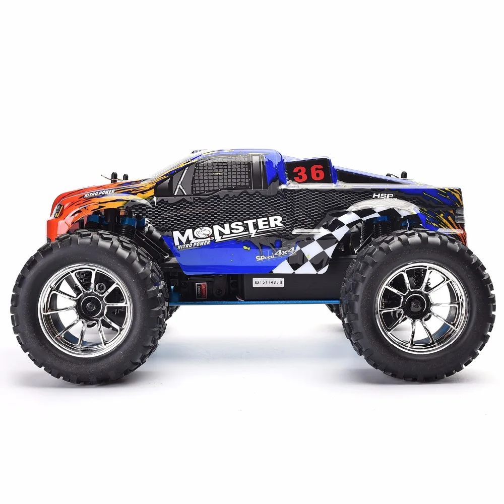 RC Car 1:10 Scale Two Speed Off Road Monster Truck Nitro Gas Power 4wd Remote Control Car High Speed Hobby Racing RC