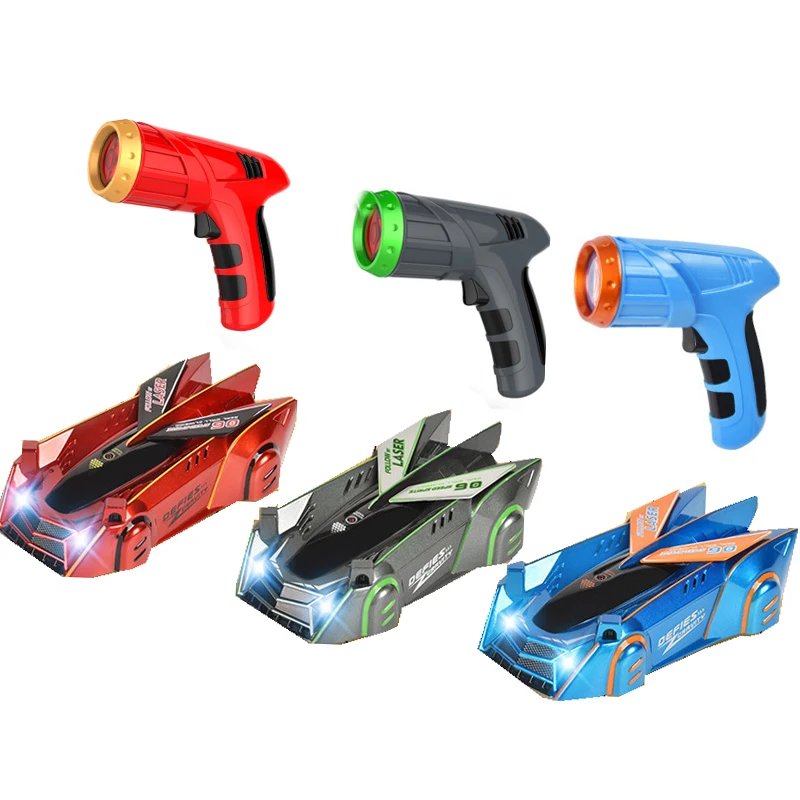 RC Car Infrared Laser Stunt Tracking Wall Ceiling Climbing Light Remote Control Drifting Car Electric Anti-gravity Car