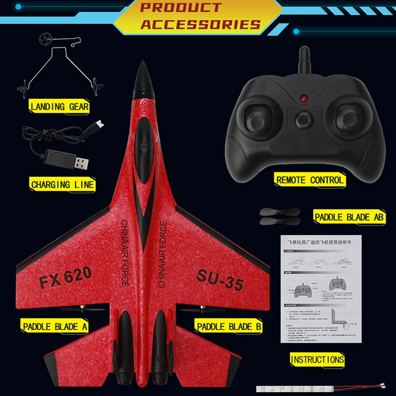 RC Foam Aircraft SU-35 Plane 2.4G Radio Control Glider Remote Control Fighter Plane Glider Airplane Foam Boys Toys for RC Foam Aircraft SU-35 Plane 2.4G Radio Control Glider Remote Control Fighter Plane Glider Airplane Foam Boys Toys for