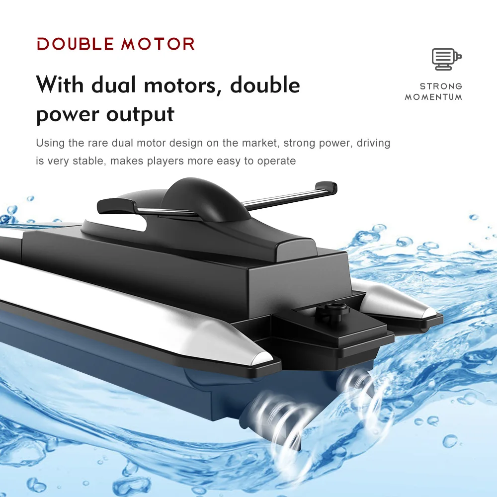 RC High Speed Racing Boat Waterproof Rechargeable Model Electric Radio Remote Control Speedboat Toys