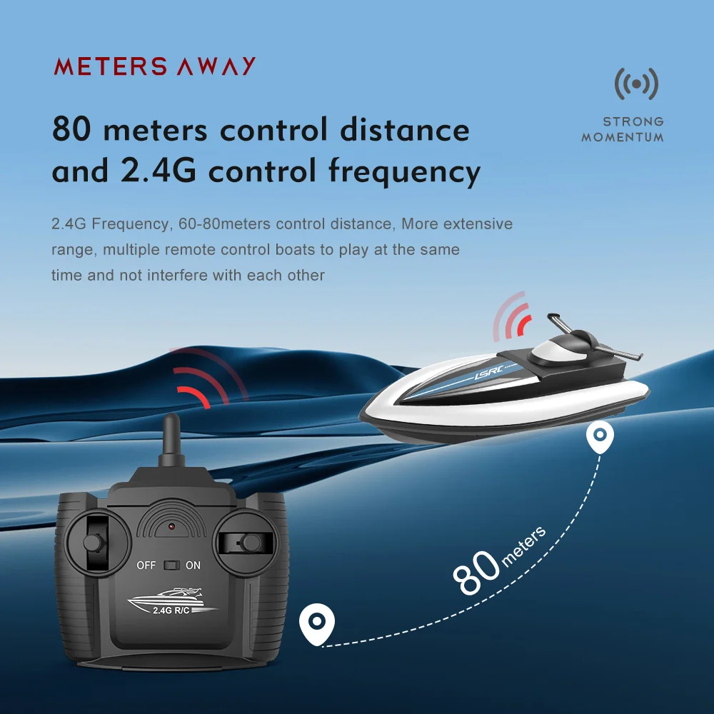 RC High Speed Racing Boat Waterproof Rechargeable Model Electric Radio Remote Control Speedboat Toys
