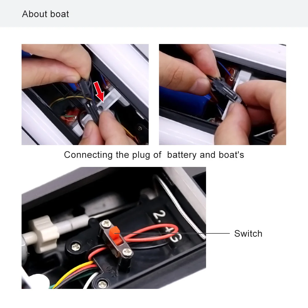 RC High Speed Racing Boat Waterproof Rechargeable Model Electric Radio Remote Control Speedboat Toys
