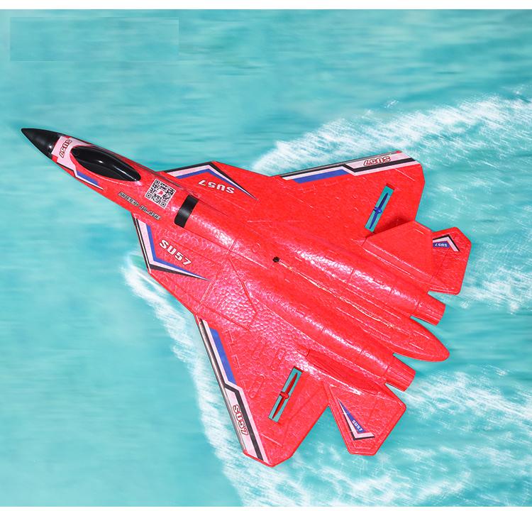 RC Plane SU35 2.4G With LED Lights Aircraft Remote Control Flying Model Glider Airplane SU57