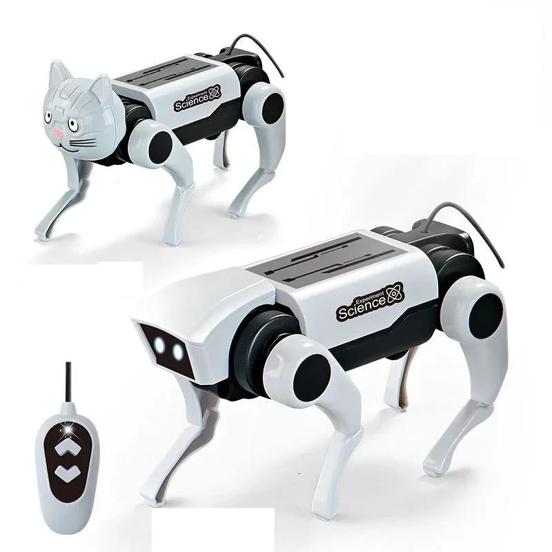 Rc Robot Children's Remote Control Mechanical Dog Toy Science Teaching Diy Assembling Model Electric Set Toys for Boys
