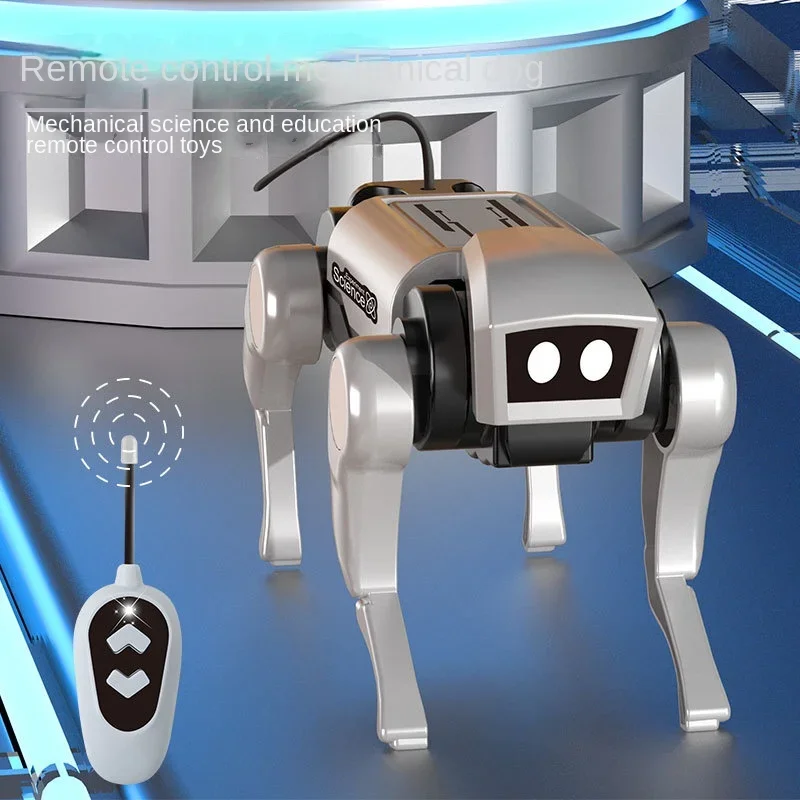 Rc Robot Children's Remote Control Mechanical Dog Toy Science Teaching Diy Assembling Model Electric Set Toys for Boys