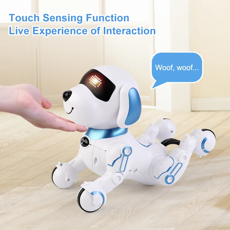 RC Robot Electronic Stunt Dog Toys Voice Command Programmable Touch-sense With Music Song Robot Dog for Children's Gifts