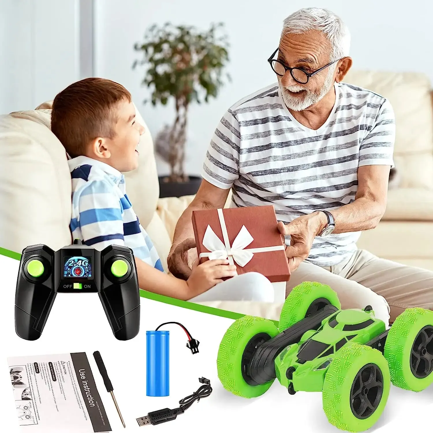 RC Stunt Car Children Double Sided Flip 2.4G Remote Control 360 Deree Rotation Off Road Drift RC Car Gifts For Kids RC Stunt Car Children Double Sided Flip 2.4G Remote Control 360 Deree Rotation Off Road Drift RC Car Gifts For Kids