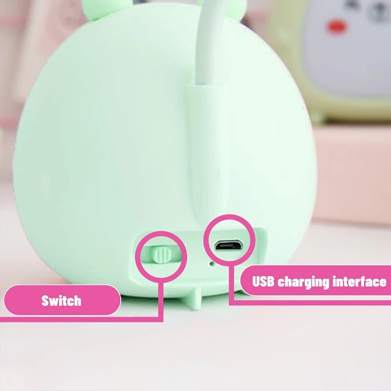 Reading Lamp USB LED Kawaii Rabbit Desk Lamp Children Eye Protection Table Lamp Cartoon Colorful Night Light