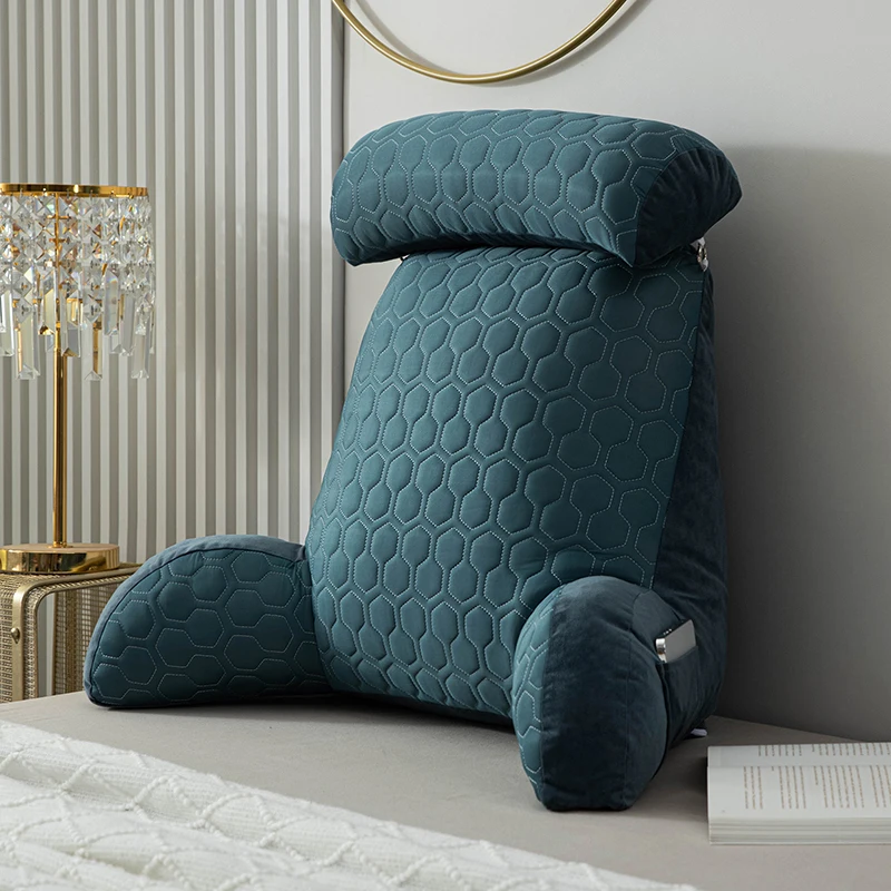 Reading Pillow Standard Bed Pillow, Back Cushion for Sitting Up in Bed with Washable Cover, Chair Arm Pillow with Reading Pillow Standard Bed Pillow, Back Cushion for Sitting Up in Bed with Washable Cover, Chair Arm Pillow with
