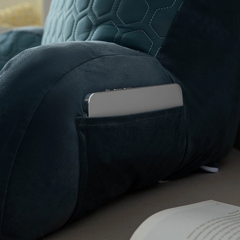 Reading Pillow Standard Bed Pillow, Back Cushion for Sitting Up in Bed with Washable Cover, Chair Arm Pillow with