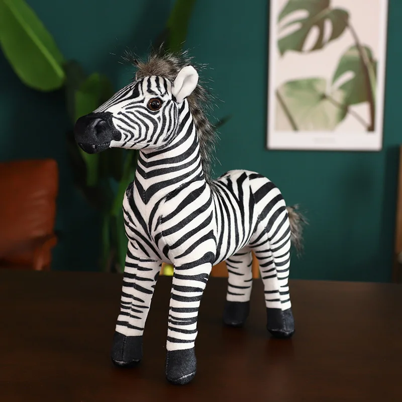 Real Life Standing Zebra Stuffed Animal Plush Toy Simulation Zebra Doll Photography Props Christmas Birthday Gifts for Real Life Standing Zebra Stuffed Animal Plush Toy Simulation Zebra Doll Photography Props Christmas Birthday Gifts for