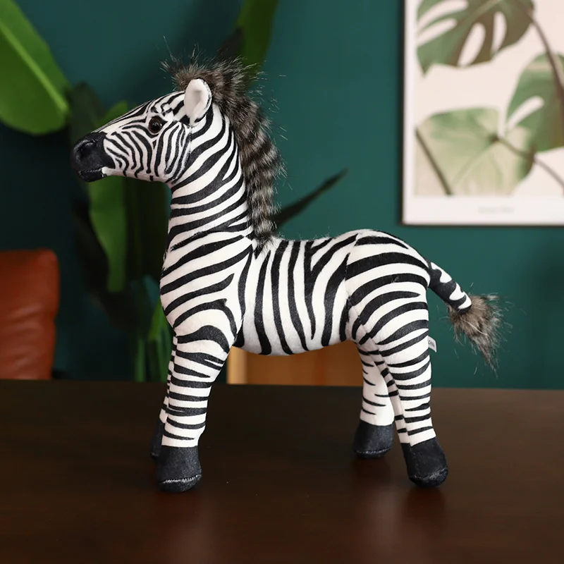 Real Life Standing Zebra Stuffed Animal Plush Toy Simulation Zebra Doll Photography Props Christmas Birthday Gifts for Real Life Standing Zebra Stuffed Animal Plush Toy Simulation Zebra Doll Photography Props Christmas Birthday Gifts for