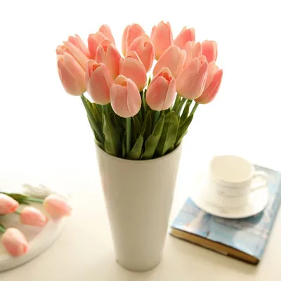 Real Touch Tulips Fake Flowers (5 Pcs) Real Touch Tulips Fake Flowers (5 Pcs)