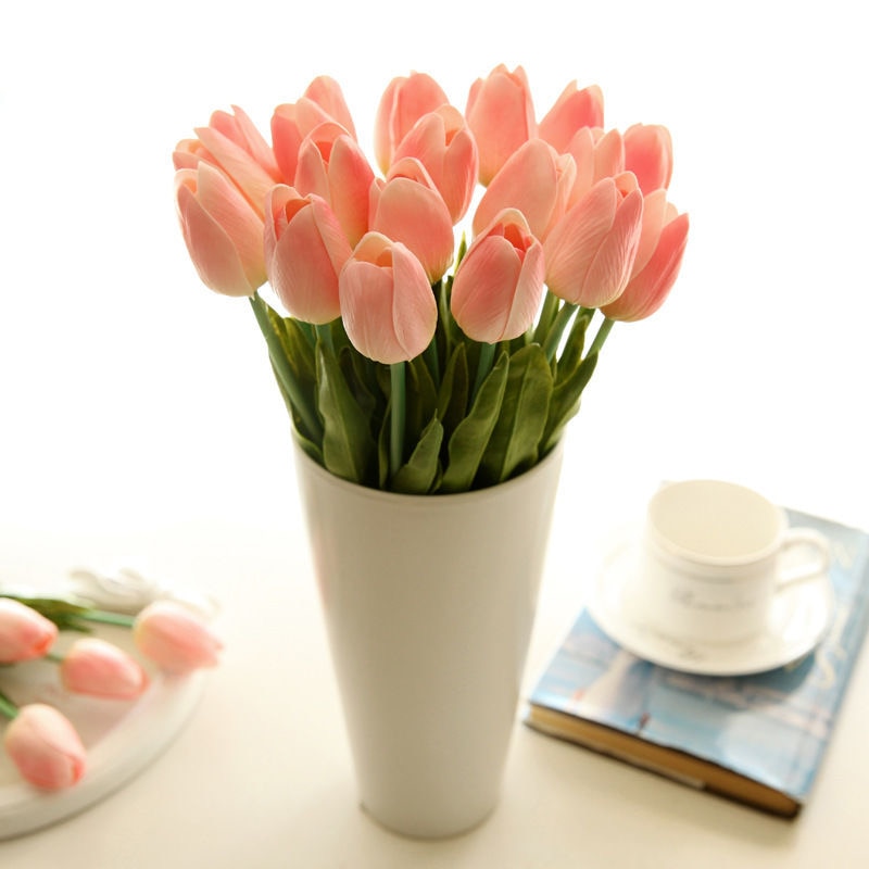 Real Touch Tulips Fake Flowers (5 Pcs)