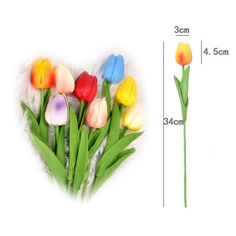 Real Touch Tulips Fake Flowers (5 Pcs) Real Touch Tulips Fake Flowers (5 Pcs)