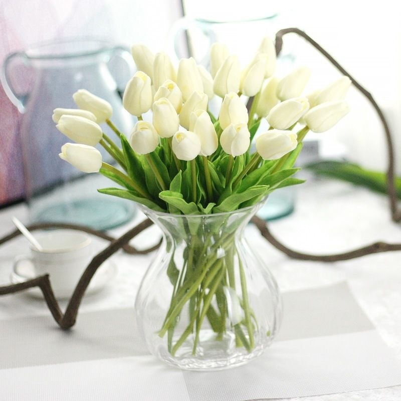 Real Touch Tulips Fake Flowers (5 Pcs) Real Touch Tulips Fake Flowers (5 Pcs)