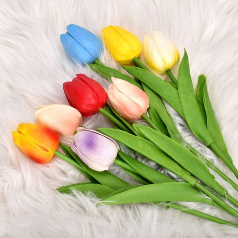Real Touch Tulips Fake Flowers (5 Pcs) Real Touch Tulips Fake Flowers (5 Pcs)
