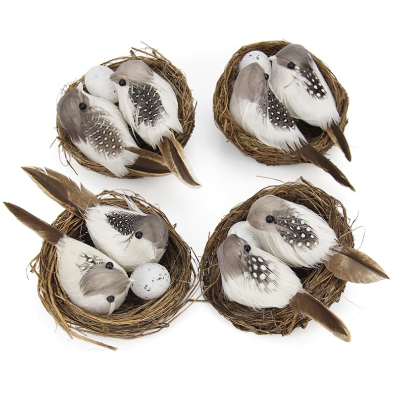 Realistic Artificial Bird Nest Decor