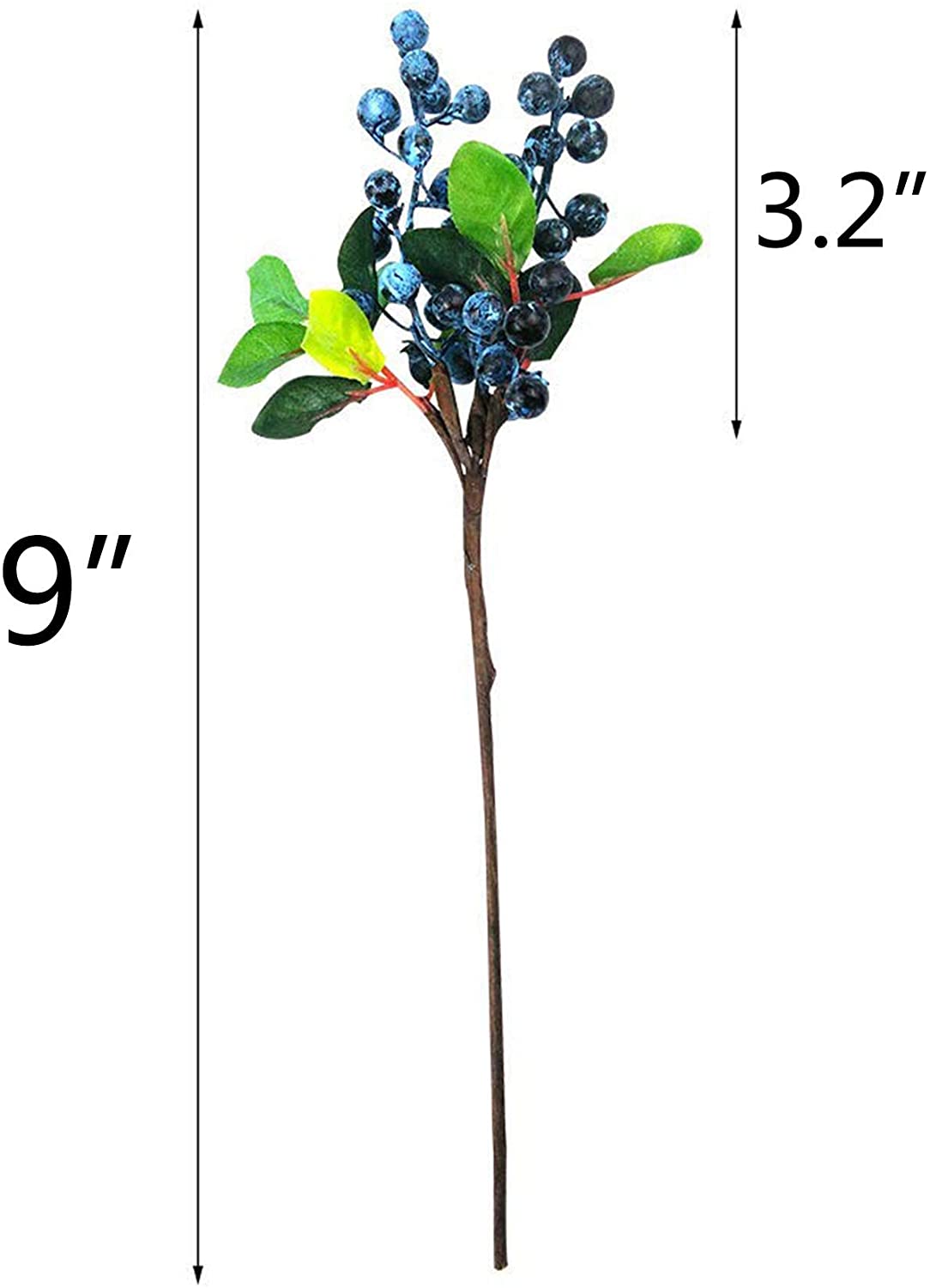 Realistic Artificial Blueberry Stems (5pcs)