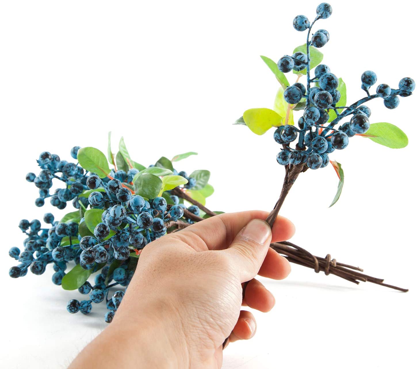 Realistic Artificial Blueberry Stems (5pcs)