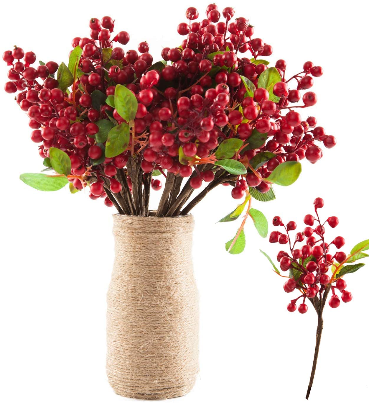 Realistic Artificial Blueberry Stems (5pcs)