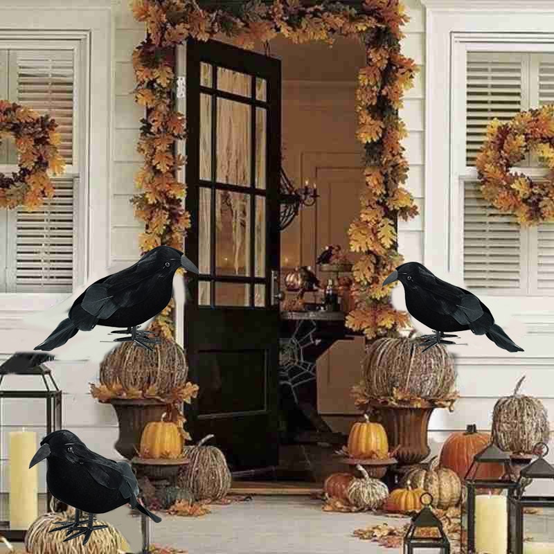 Realistic Black Crow for Halloween Decoration Realistic Black Crow for Halloween Decoration