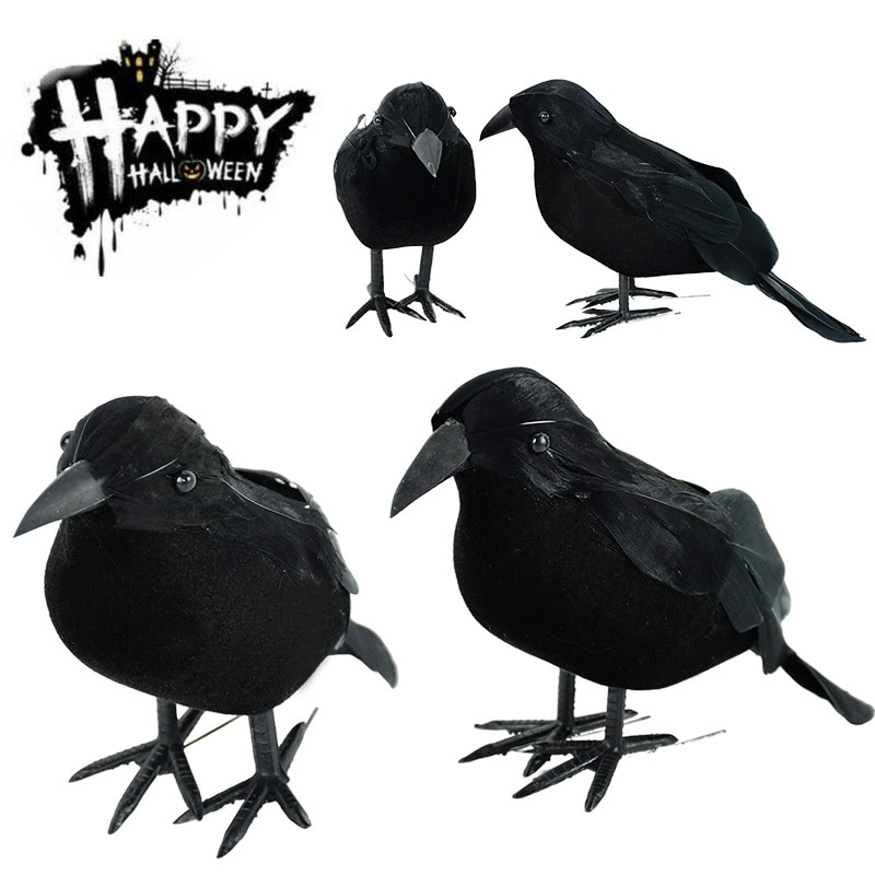Realistic Black Crow for Halloween Decoration Realistic Black Crow for Halloween Decoration