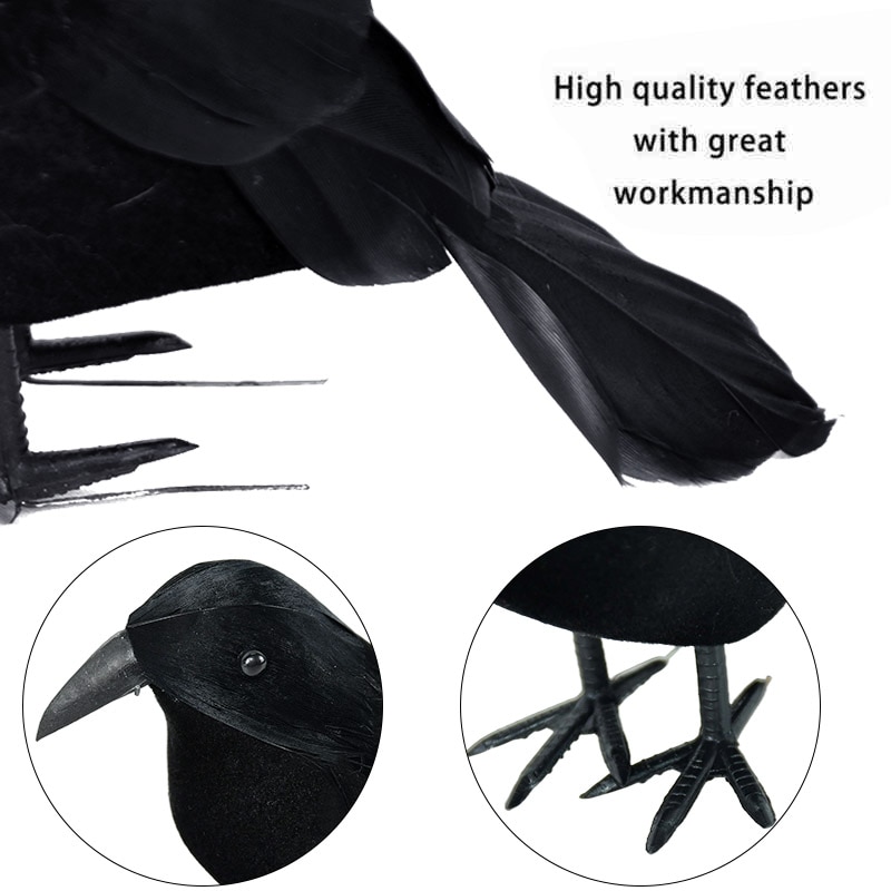 Realistic Black Crow for Halloween Decoration Realistic Black Crow for Halloween Decoration