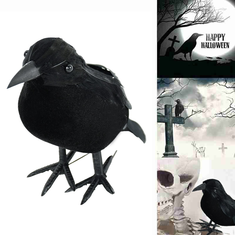 Realistic Black Crow for Halloween Decoration Realistic Black Crow for Halloween Decoration