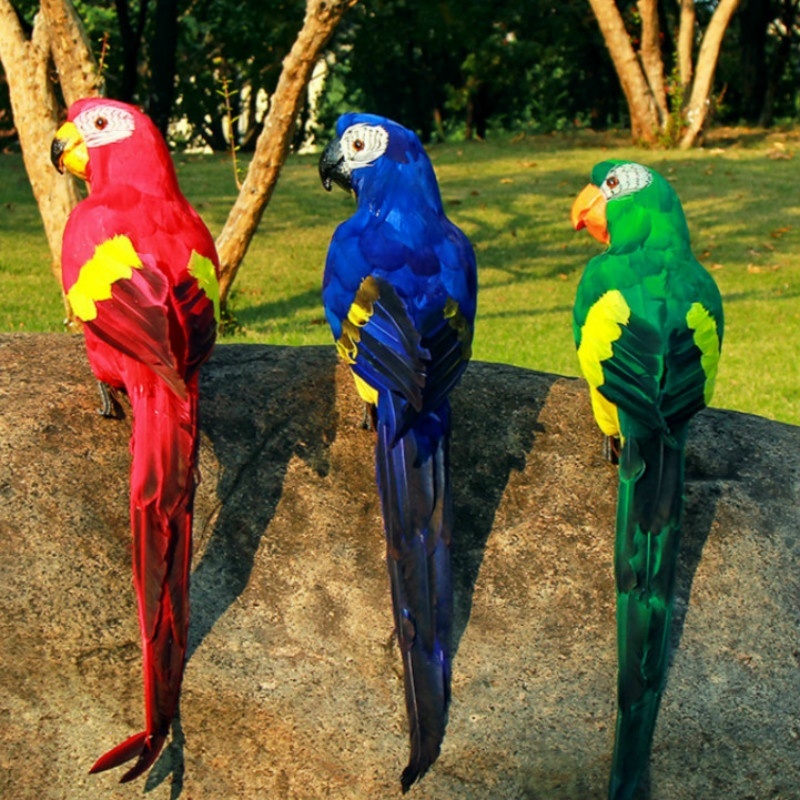 Realistic Fake Parrot Ornament