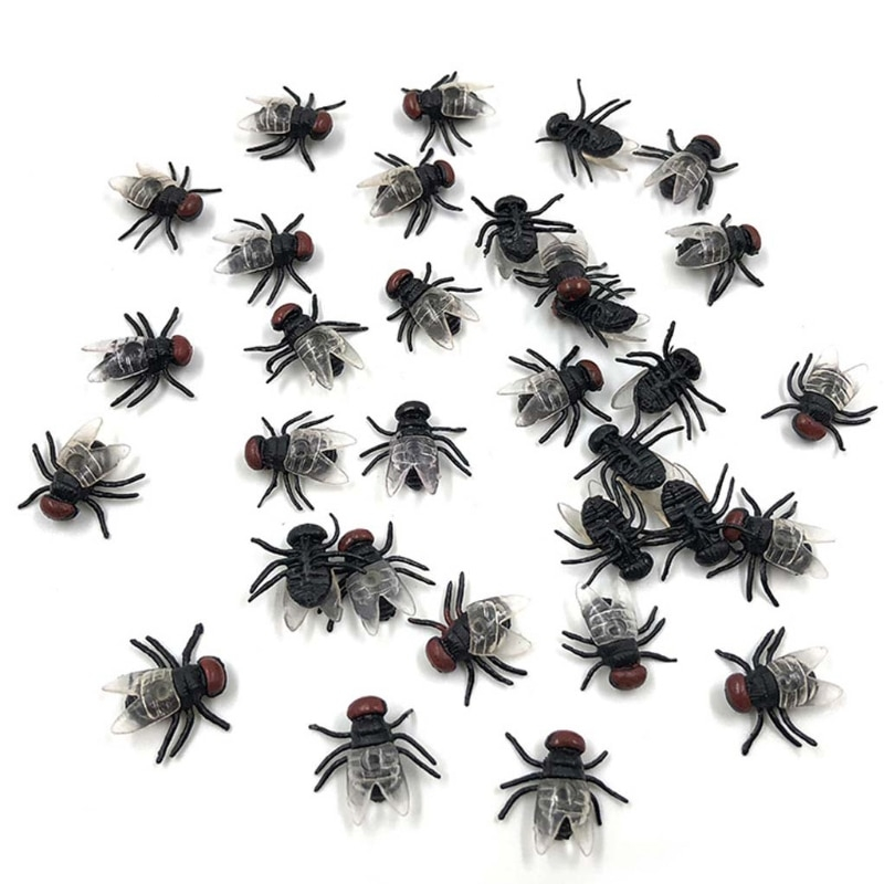 Realistic Fake Plastic Flies (100 pcs)