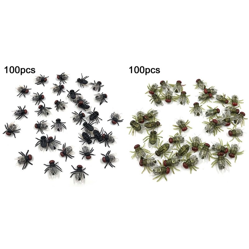 Realistic Fake Plastic Flies (100 pcs) Realistic Fake Plastic Flies (100 pcs)