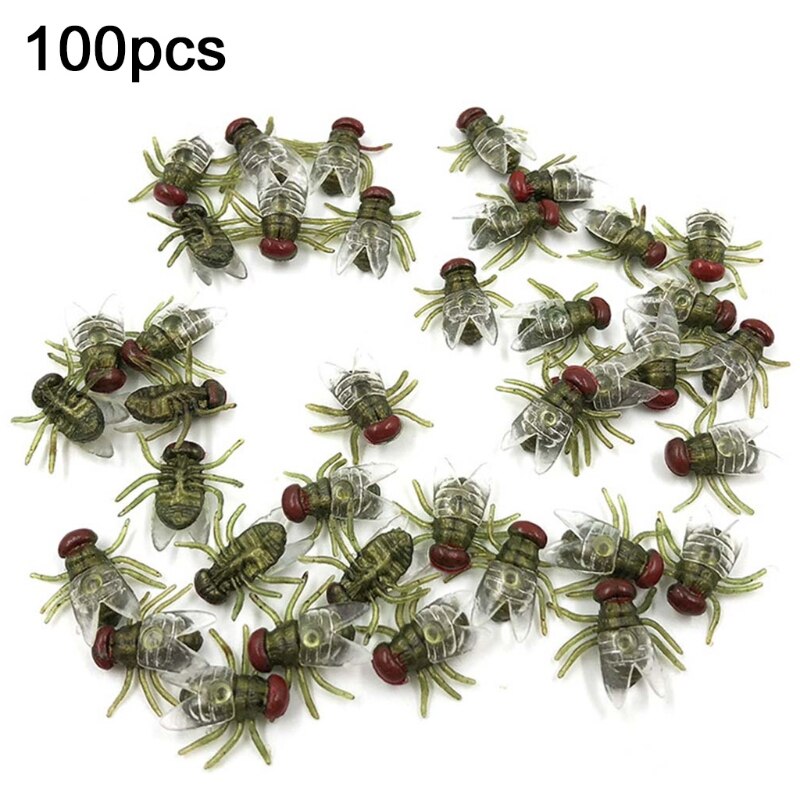 Realistic Fake Plastic Flies (100 pcs) Realistic Fake Plastic Flies (100 pcs)