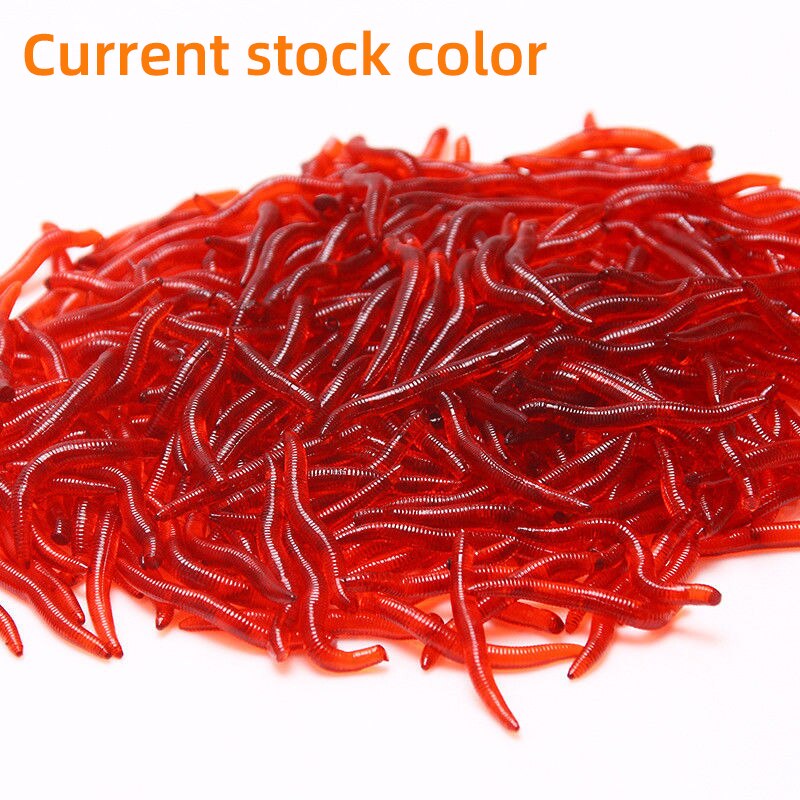 Realistic Fake Worm Bait (50 pcs)
