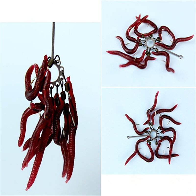 Realistic Fake Worm Bait (50 pcs)