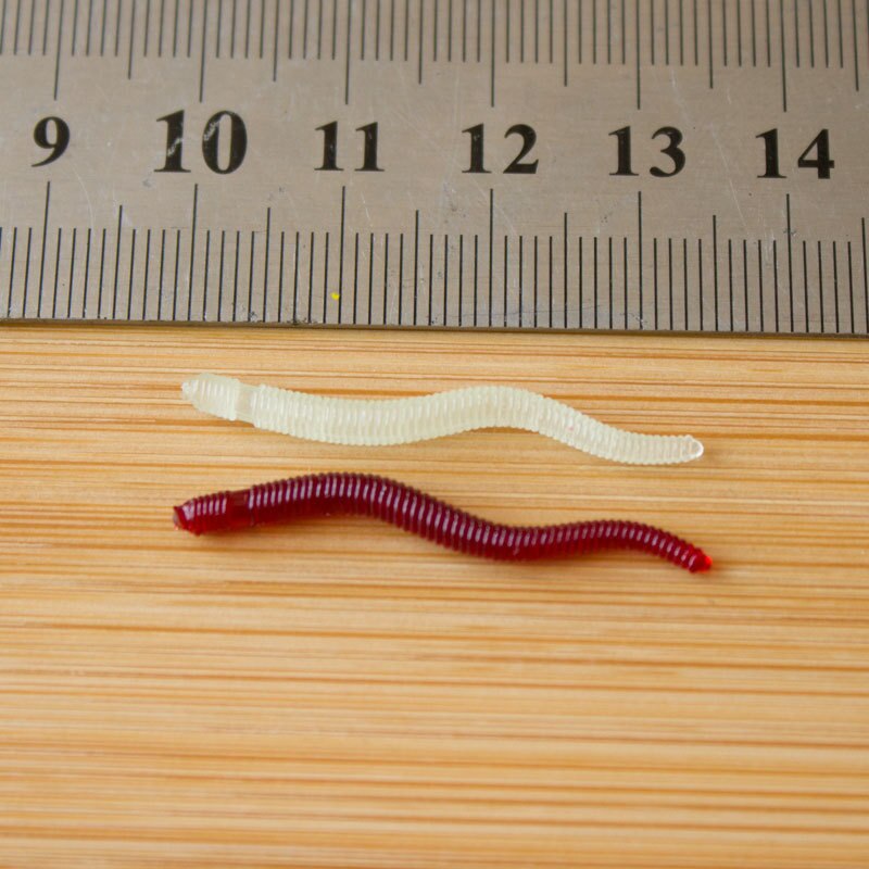 Realistic Fake Worm Bait (50 pcs)