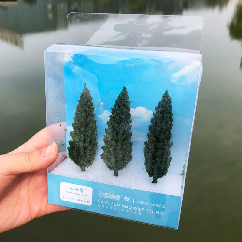 Realistic Miniature Pine Trees (3pcs)