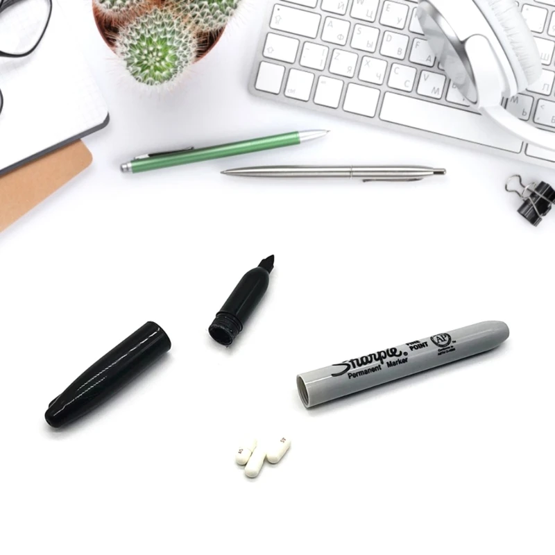 Realistic Pen Shape Container Storage Box for Hiding Money Jewelry Hiddens Stashs Secret Storage Safe Vaults