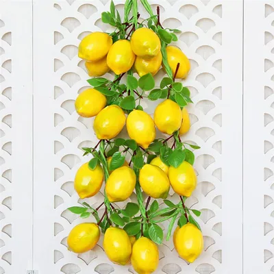 Realistic String Fake Lemons Decor (2pcs)