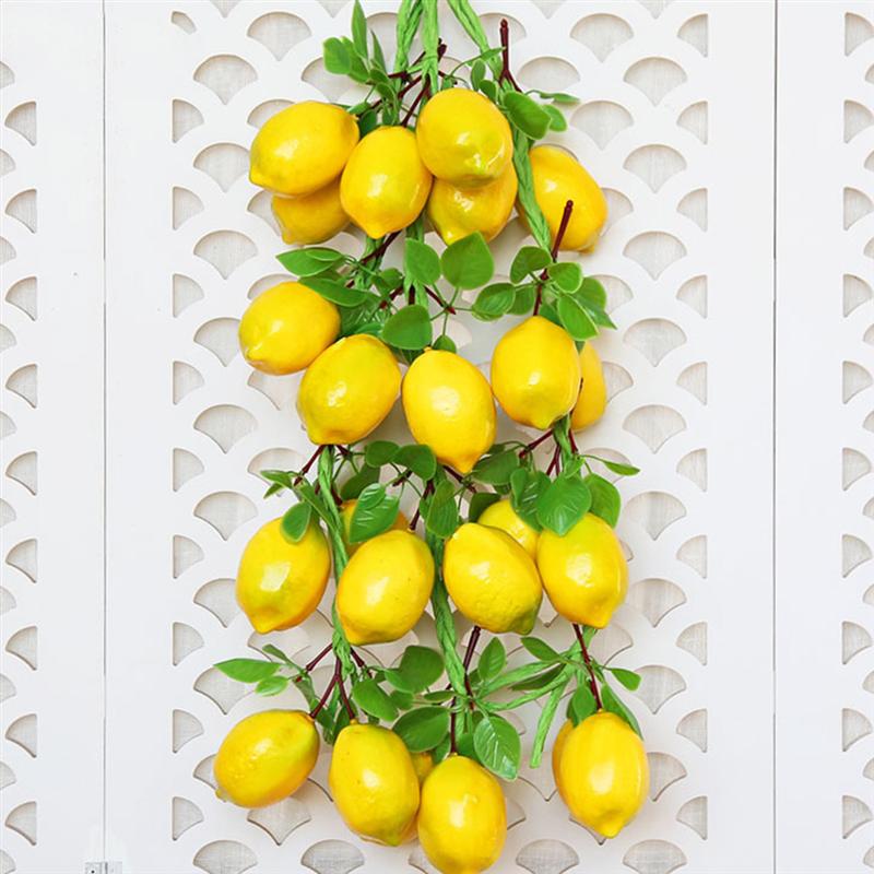 Realistic String Fake Lemons Decor (2pcs)