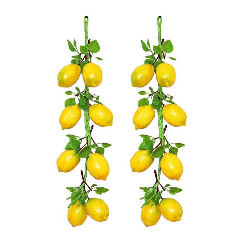 Realistic String Fake Lemons Decor (2pcs)