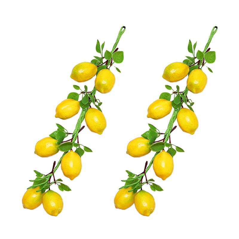 Realistic String Fake Lemons Decor (2pcs)