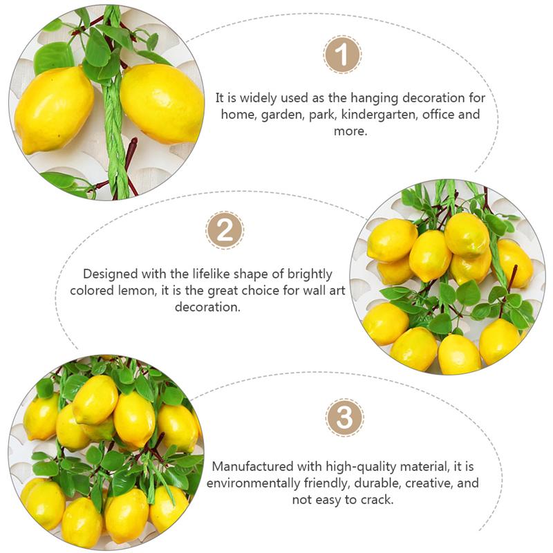Realistic String Fake Lemons Decor (2pcs)