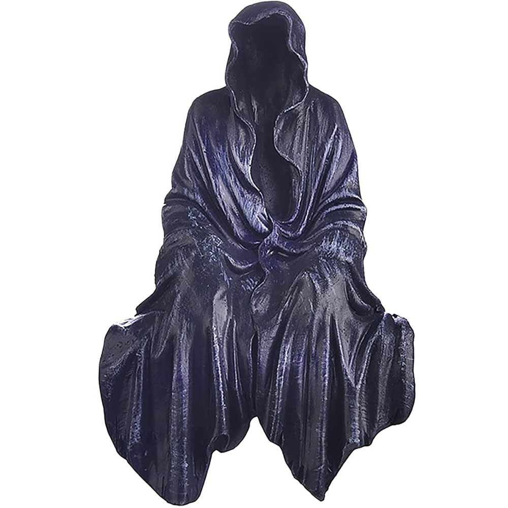 Reaping Solace The Creeper Reaper Sitting Statue Gothic Desktop Decor Resin Black Sculptures For Home Room Decor